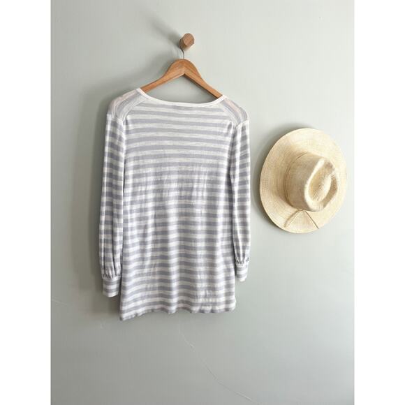 Loft | Blue and White Top | Sz S - Picture 6 of 6